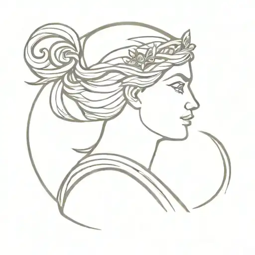 athena greek goddess tattoo design idea