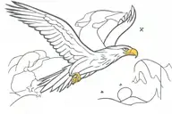 eagle soaring tattoo design idea