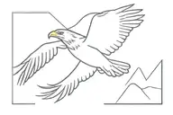 eagle soaring tattoo design idea
