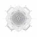 Sacred geometric patterns inspired by holistic health symbols tattoo design idea