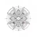 Sacred geometric patterns inspired by holistic health symbols tattoo design idea