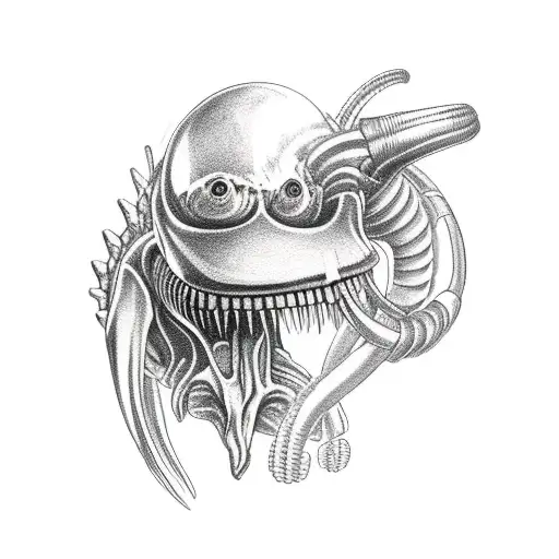 xenomorph  tattoo design idea