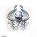 xenomorph  tattoo design idea