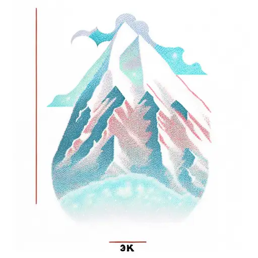 Alaska  907  mountains northern lights tattoo design idea