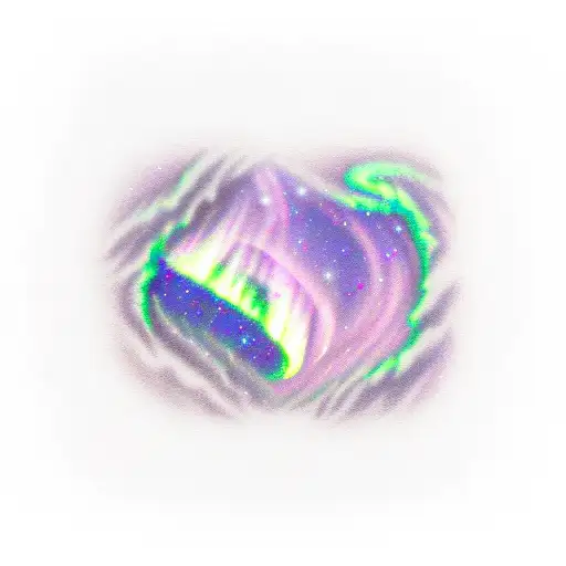 alaska big dipper Northern lights  tattoo design idea