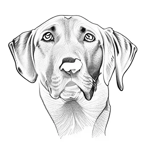 a labrador retriever tattoo design idea