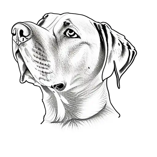 a labrador retriever tattoo design idea