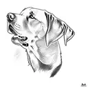 a labrador retriever tattoo design idea