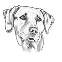 a labrador retriever tattoo design idea