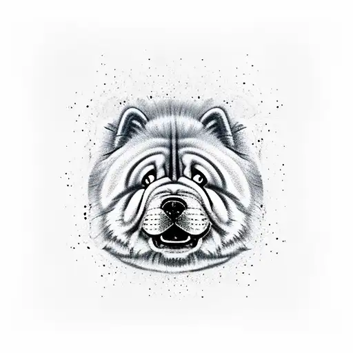 Chow chow tattoo design idea
