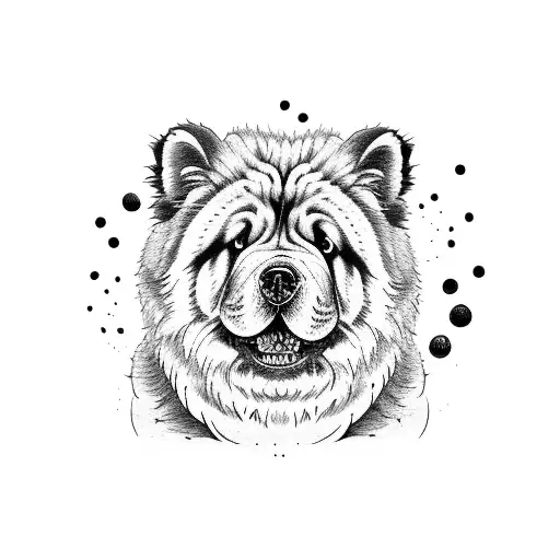 Chow chow tattoo design idea