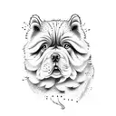 Chow chow tattoo design idea
