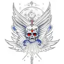 angel and demon wings tattoo design idea