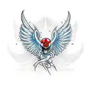 angel and demon wings tattoo design idea