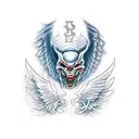 angel and demon wings tattoo design idea