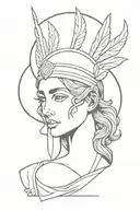 goddess athena tattoo design idea