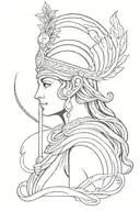 goddess athena tattoo design idea