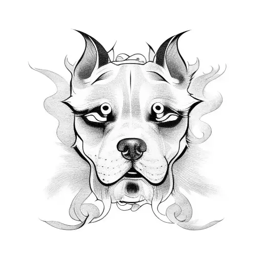 Fu dog tattoo design idea
