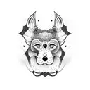 Fu dog tattoo design idea