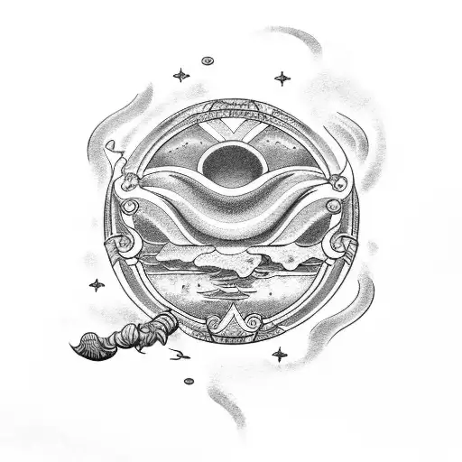 Neptune tattoo design idea