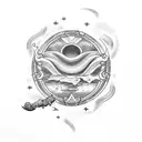 Neptune tattoo design idea