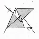 geometry point triangles space tattoo design idea