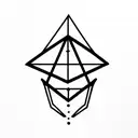 geometry point triangles space tattoo design idea