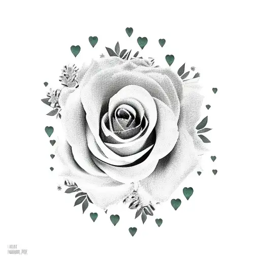 sign language I love you sign with decorative flowers  tattoo design idea