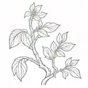 small tree with banana peels on the branches   tattoo design idea