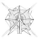 wind turbine tattoo design idea