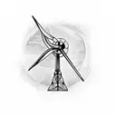 wind turbine tattoo design idea