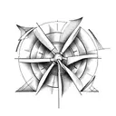 wind turbine tattoo design idea