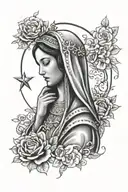 Our lady tattoo design idea