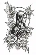 Our lady tattoo design idea