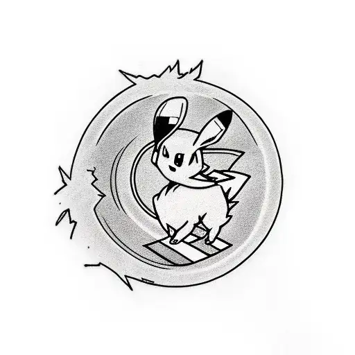 eevee pokeball tattoo design idea