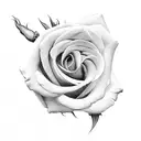 Roses with swords tattoo design idea