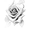 Roses with swords tattoo design idea
