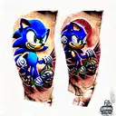sonic the hedgehog tattoo design idea