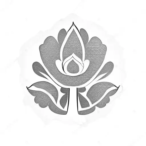 Thistle and four leafed Clover tattoo design idea