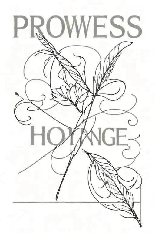 prowess courage bravery honor tattoo design idea