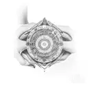 the wording "Remember Lot's Wife" surrounded by a ring of fire for the forearm tattoo design idea