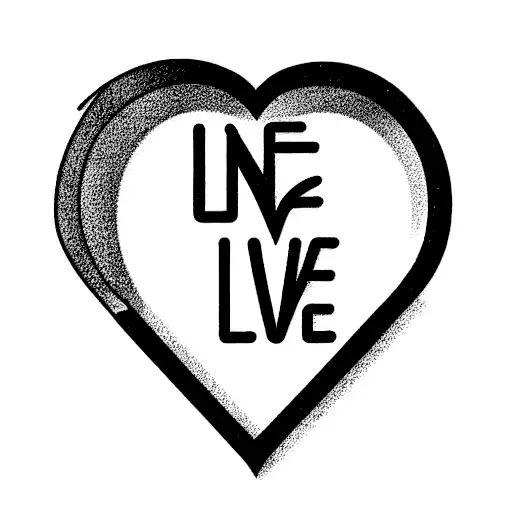 cyber heart with the text "network love" tattoo design idea