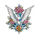 Dove tattoo design idea