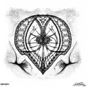 gothic lace tattoo design idea