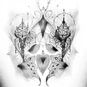 gothic lace tattoo design idea