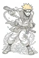 naruto anime character tattoo design idea