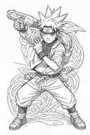 naruto anime character tattoo design idea