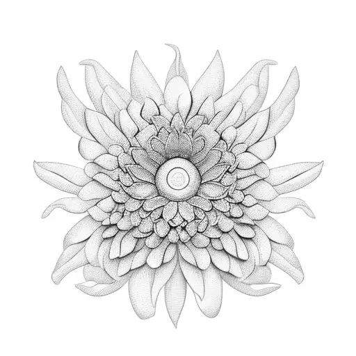 Chrysanthemum tattoo design idea