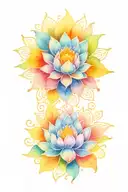 mandala with lotus flower blooming tattoo design idea