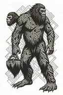 bigfoot tattoo design idea